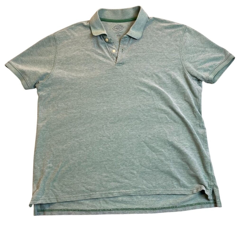 St. Johns Bay Men's Polo Shirt XL Green 100% Cotton Legacy